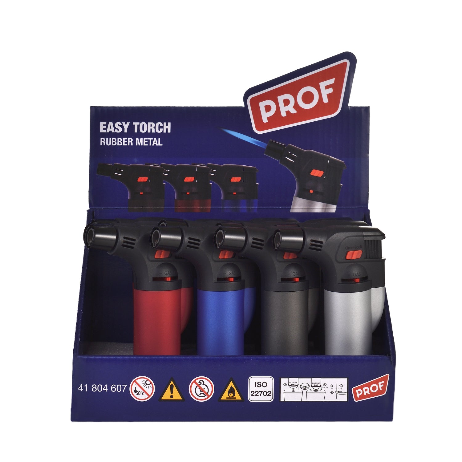 Prof | Sturmfeuerzeug Jet Flame Easy Torch Rubber Metal - dein-Onlineheadshop.de