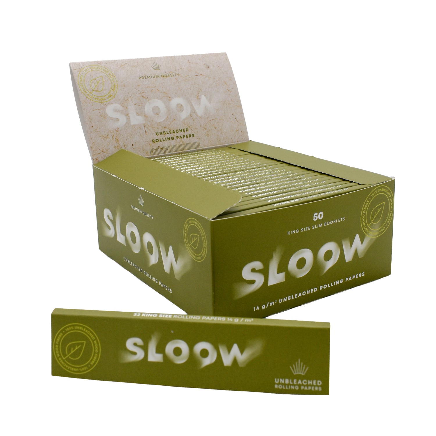Sloow | King Size Slim - Longpapers Drehpapiere unbleached - dein-Onlineheadshop.de