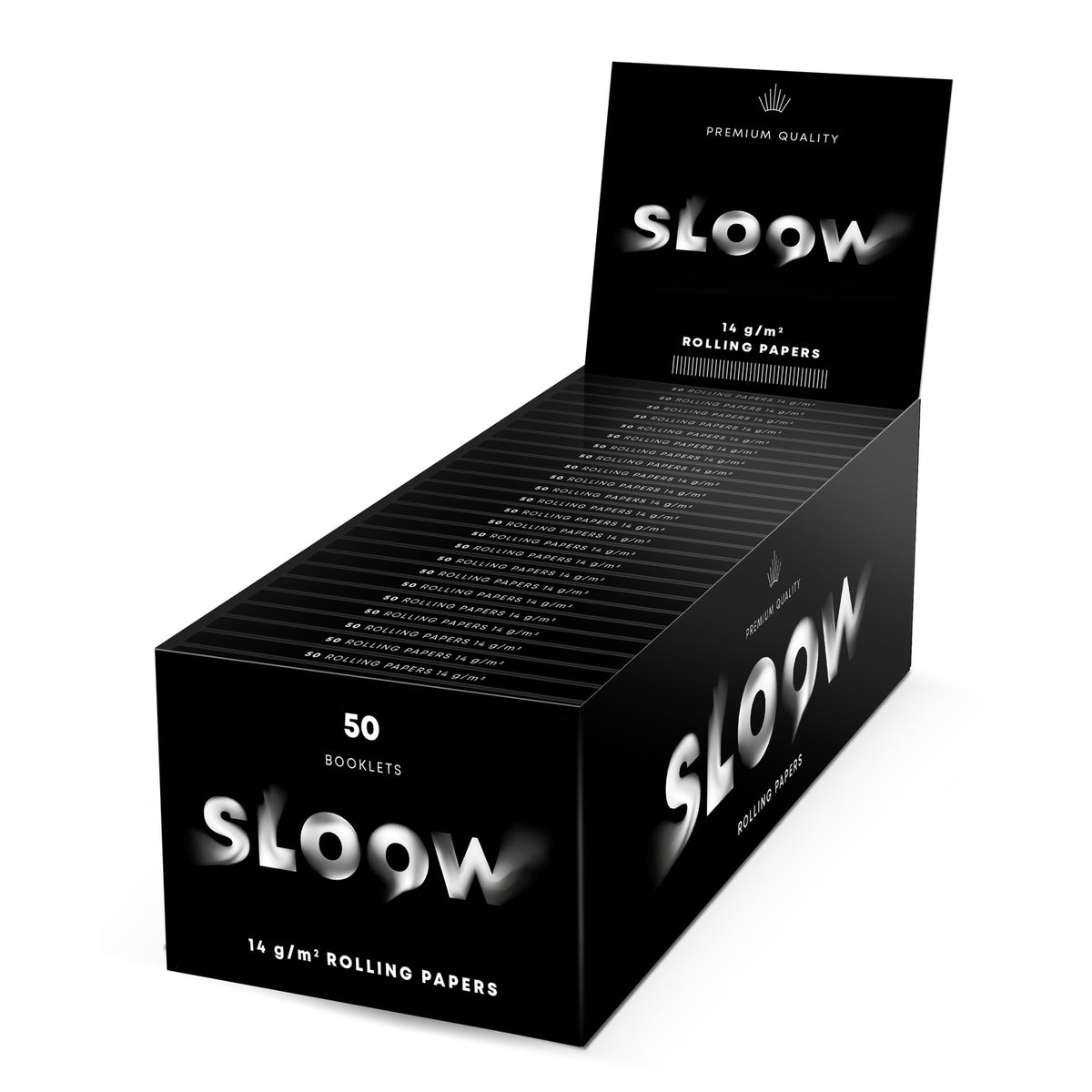 Sloow - Black Short Size - Zigarettendrehpapier