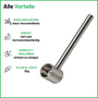 TiSmoke - hochwertige Titanpfeife aus 3 teilen | Purpfeife - L 90mm - dein-Onlineheadshop.de