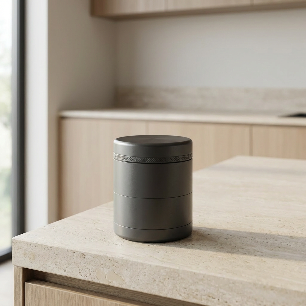 TRIVANA ONE 5 tlg. Aluminium  Grinder 63mm mit Storage Deckel + Sieb