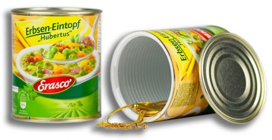 Dosensafe - Versteckdose Einmachdose Erbseneintopf Huberts