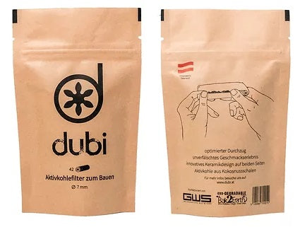 dubi Aktivkohlefilter Packung, beide Seiten, 420 Stück, Durchmesser Ø 7mm