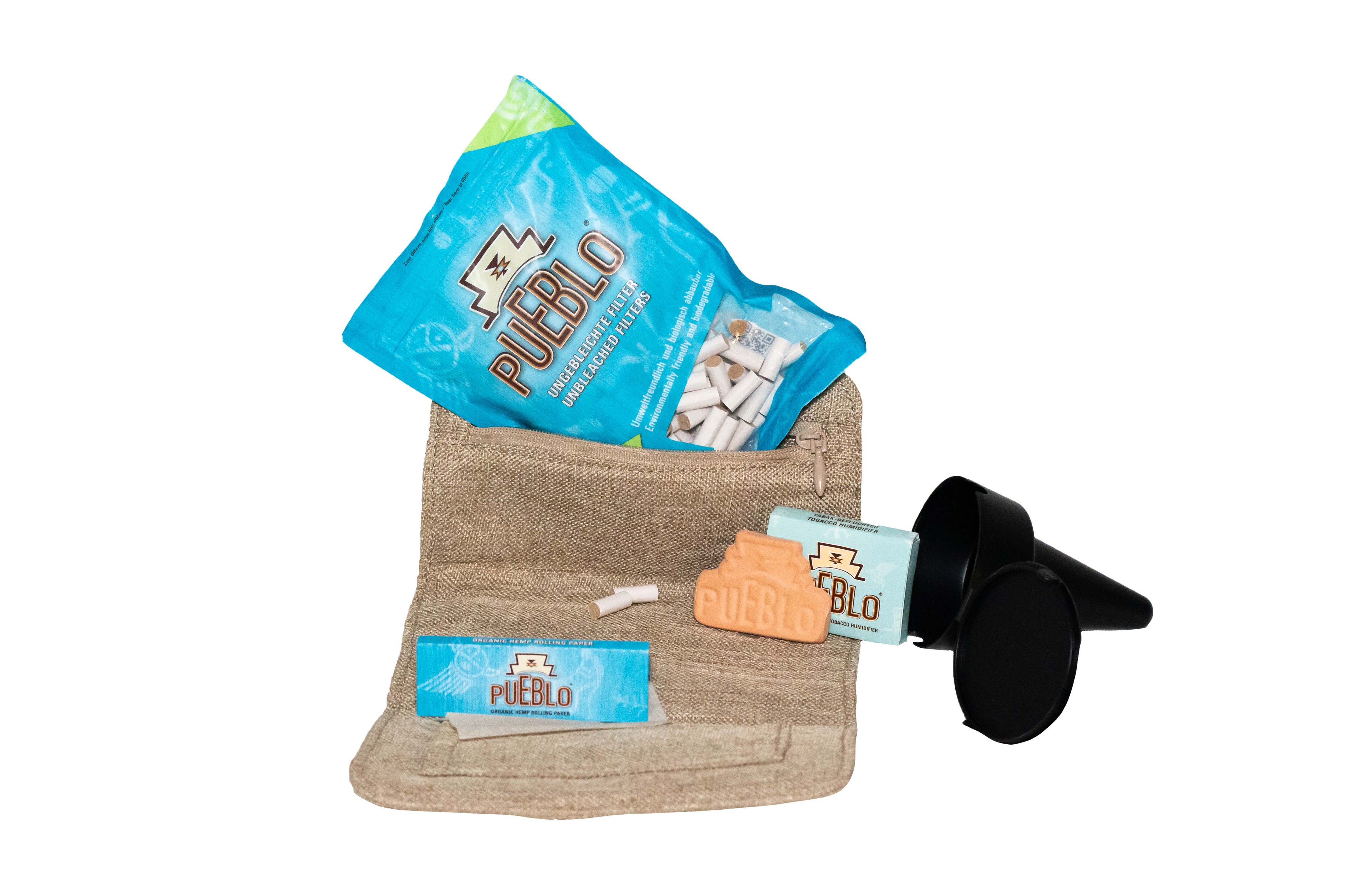 Pueblo Tabaktasche "Jute" einzeln - oder als SET - Neues Design - dein-Onlineheadshop.de