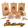 Headshop Adventskalender mit bunten Überraschungstüten und Boxen, Schnur und kleinen Wäscheklammern zum Aufhängen und Dekorieren