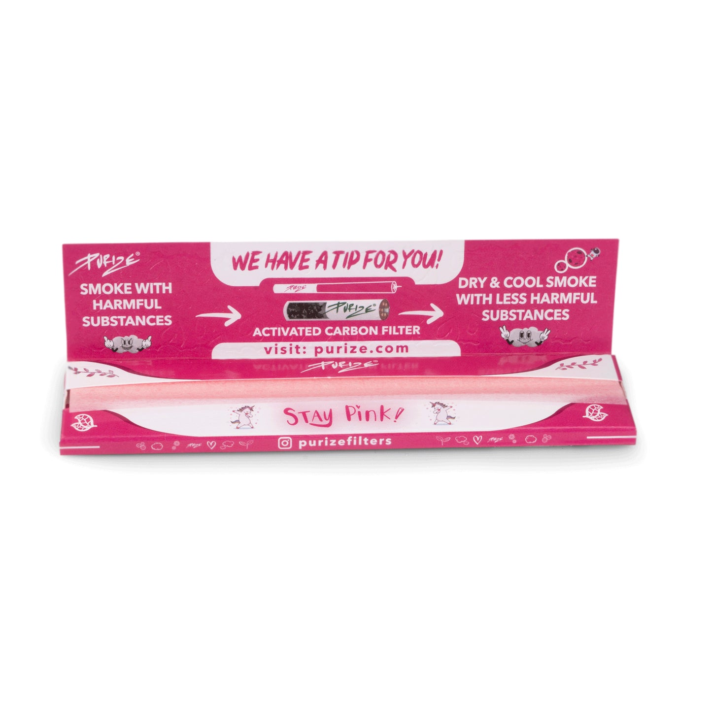 PURIZE Pink Papers King Size Slim Longpapers