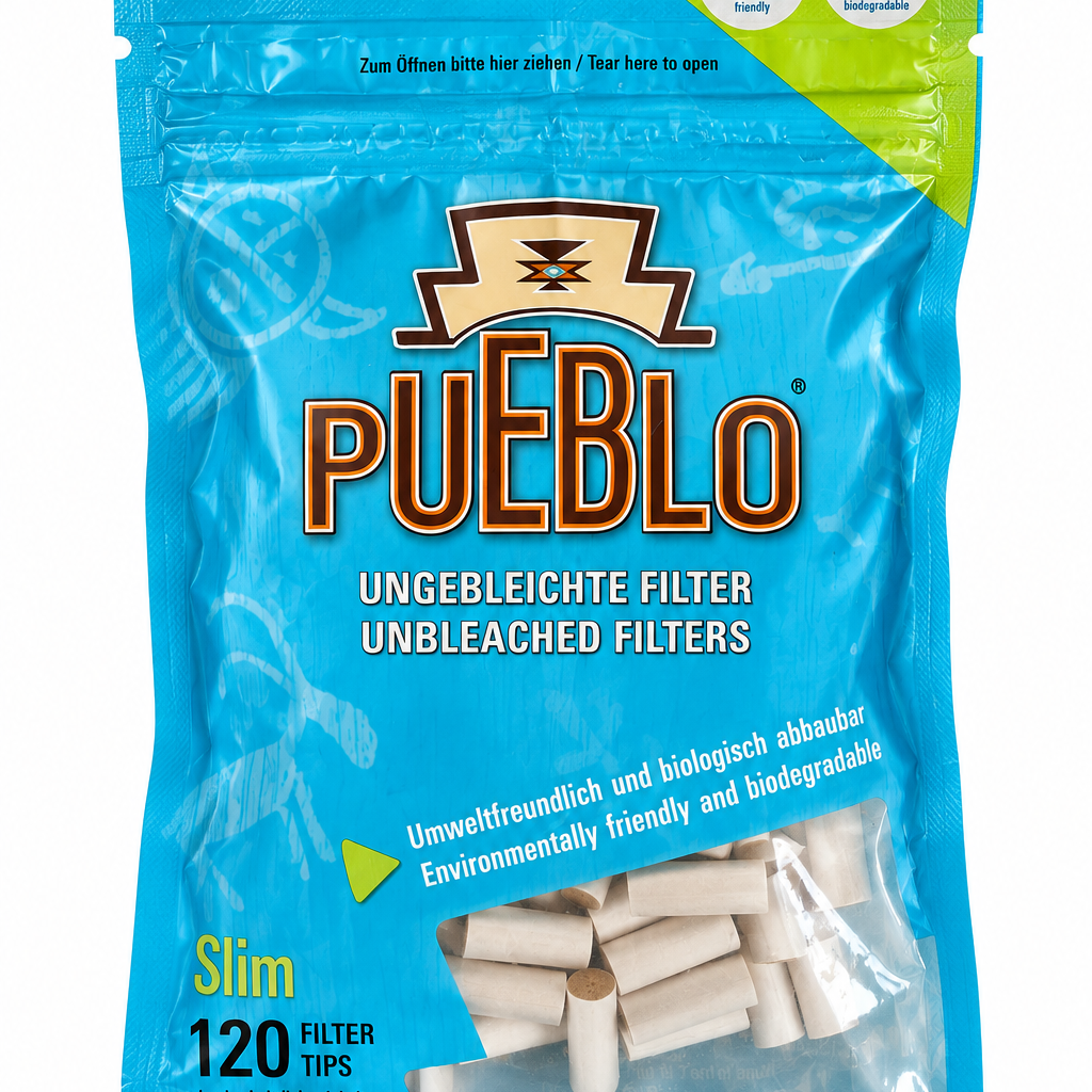 Pueblo | 120x Slim Filter | Zigarettendrehfilter Ø 6mm - dein-Onlineheadshop.de