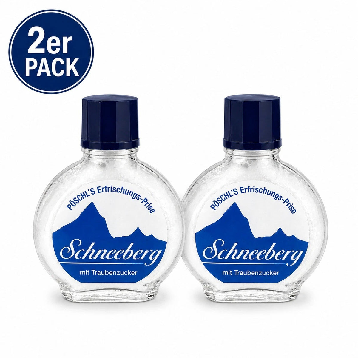 Pöschl Schneeberg Schnupfpulver ohne Tabak mit Traubenzucker, 2 x 10 g Flasche