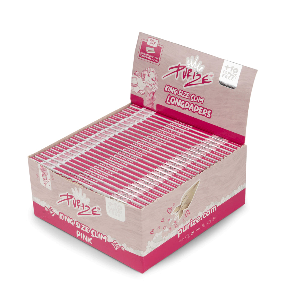 PURIZE Pink Papers King Size Slim Longpapers