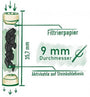 PURIZE 250x Aktivkohlefilter Xtra - Ø 9mm - dein-Onlineheadshop.de