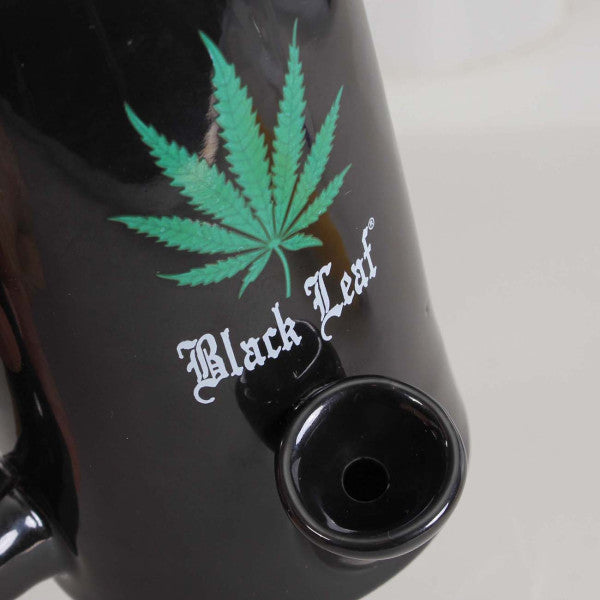 Black Leaf - Becherbong aus Keramik - Wake+Bake - Höhe 118mm