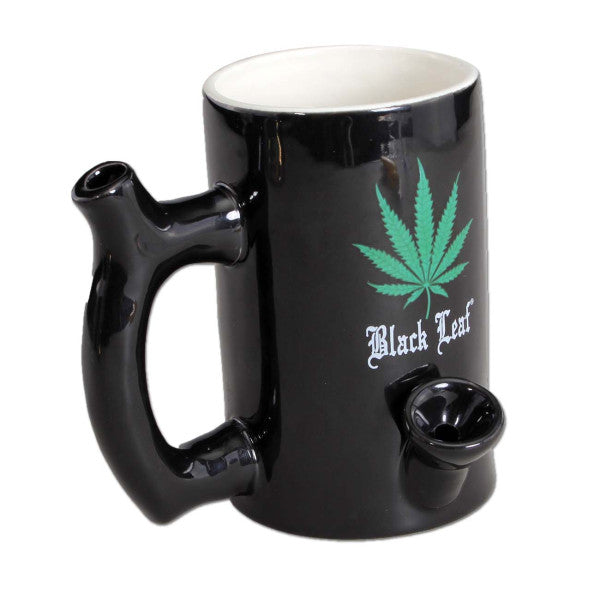 Black Leaf - Becherbong aus Keramik - Wake+Bake - Höhe 118mm