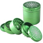 Black Leaf - CNC Flower 5 tlg. Aluminium-Grinder - Ø62mm - dein-Onlineheadshop.de