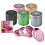Black Leaf - CNC Flower 5 tlg. Aluminium-Grinder - Ø62mm - dein-Onlineheadshop.de
