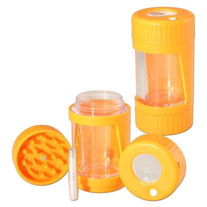 Black Leaf Sherlock - 4in1 Glow Jar LED Lupe Grinder One Hitter - dein-Onlineheadshop.de