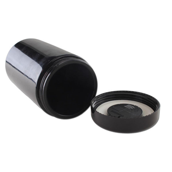 Black Leaf Violettglas mit Thermo-/ +Hydrometer - Tiegel Glas - viele Größen