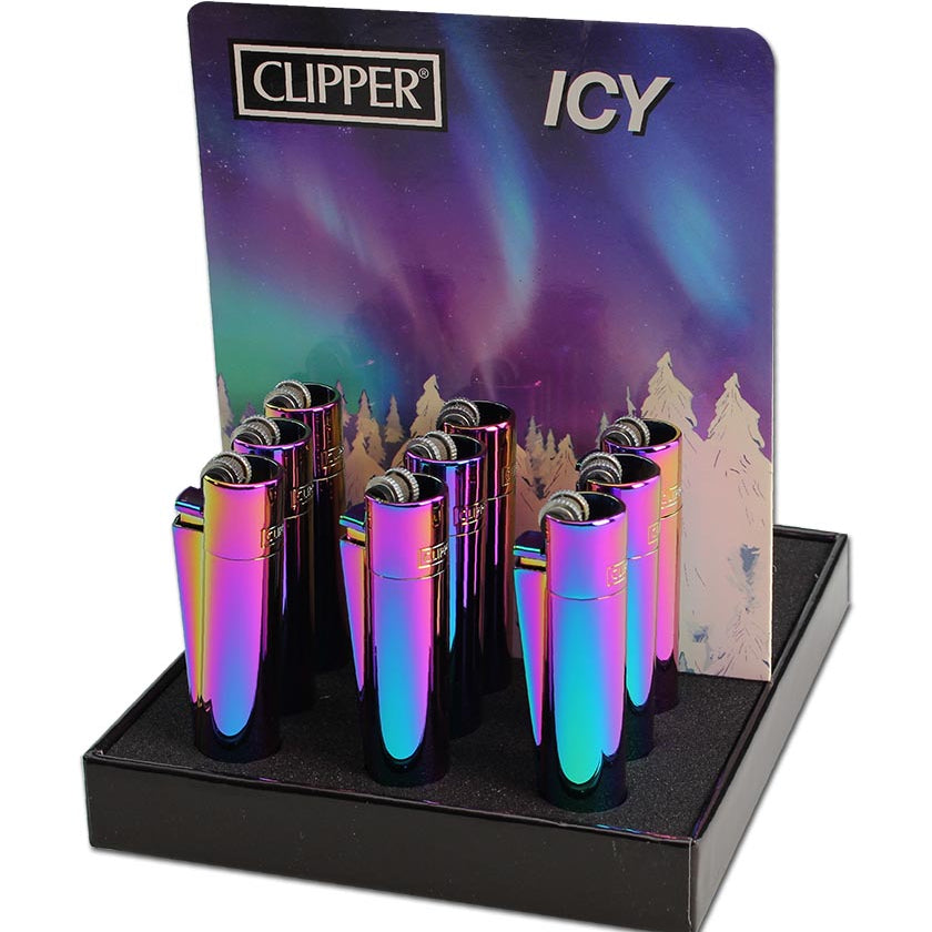 Clipper Feuerzeug - Metallversion - "ICY Colors" - dein-Onlineheadshop.de
