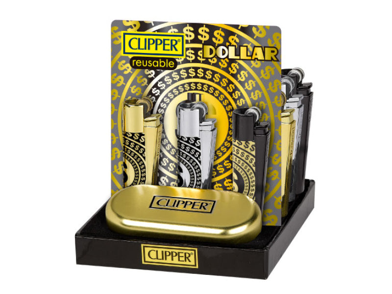 Clipper Feuerzeug - Metallversion - "Dollar"