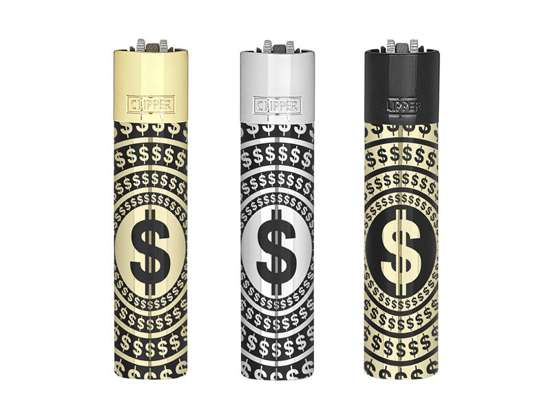 Clipper Feuerzeug - Metallversion - "Dollar"