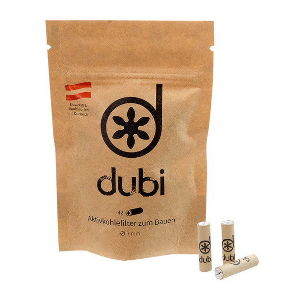 dubi Aktivkohlefilter Packung, 42 Stück, Durchmesser Ø 7mm