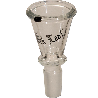 Black Leaf, Bongkopf aus Glas, Schliff 14,4 & 18,8