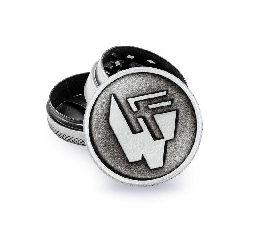 Fire-Flow - Aluminium-Grinder 3-Teilig Ø 40mm- "FF-Logo"