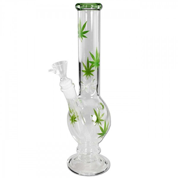 Glasbong | Eisbong "Hanfblätter" - Höhe 410mm