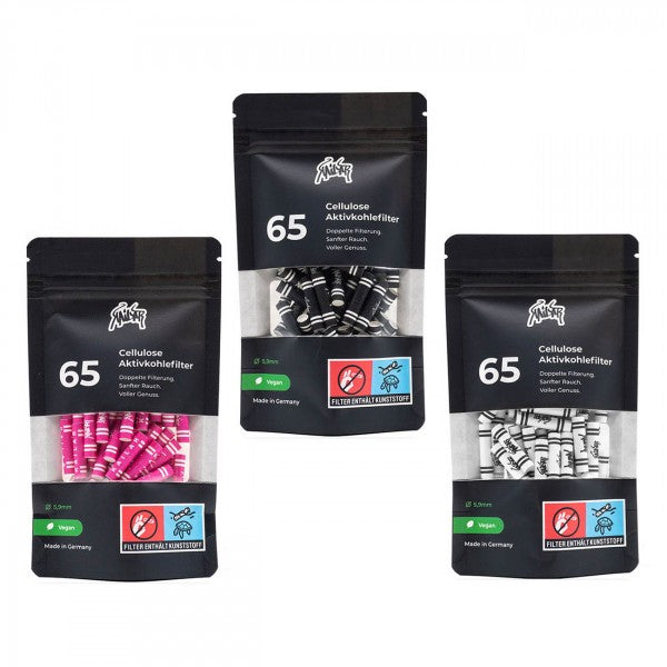 65x Kailar Activkohlefilter auf Cellulosebasis - Ø 5,9mm
