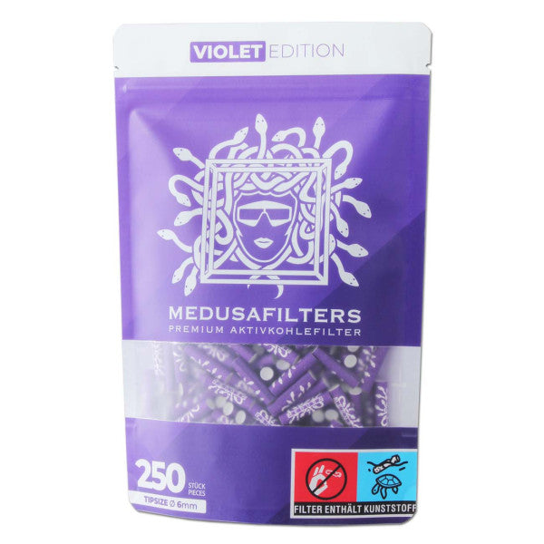 250x Medusafilters - Aktivkohlefilter Kokusnusskohle + Zellulose - Ø 6mm