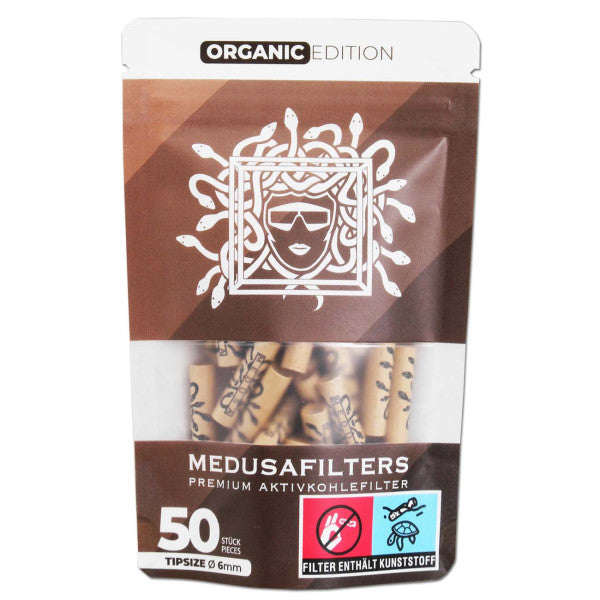 50x Medusafilters - Aktivkohlefilter Kokusnusskohle + Zellulose - Ø 6mm