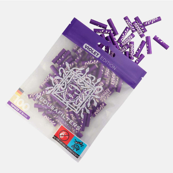 100x Medusafilters - Aktivkohlefilter Kokusnusskohle + Zellulose - Ø 6mm