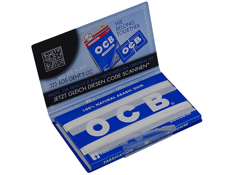 OCB Shortpapers Blau - doppelt & gummiertes Zigarettendrehpapier