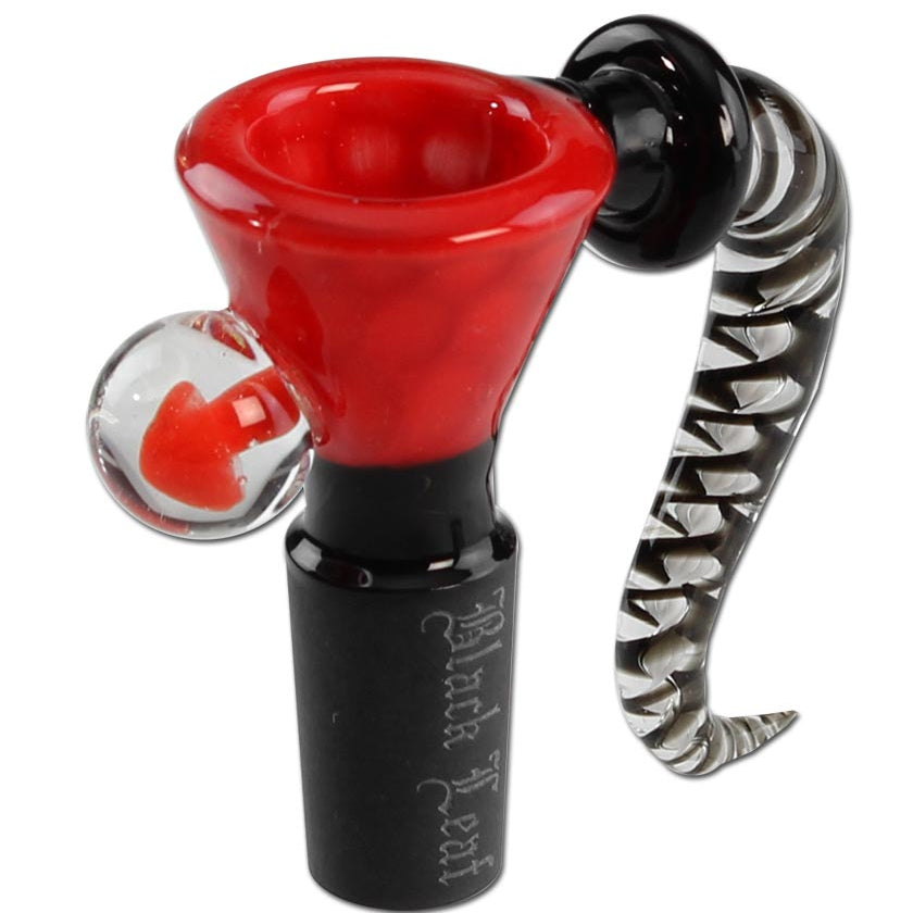 Black Leaf Bongkopf im Schliff NS 14,4, Kopf mit Glassieb und Griff