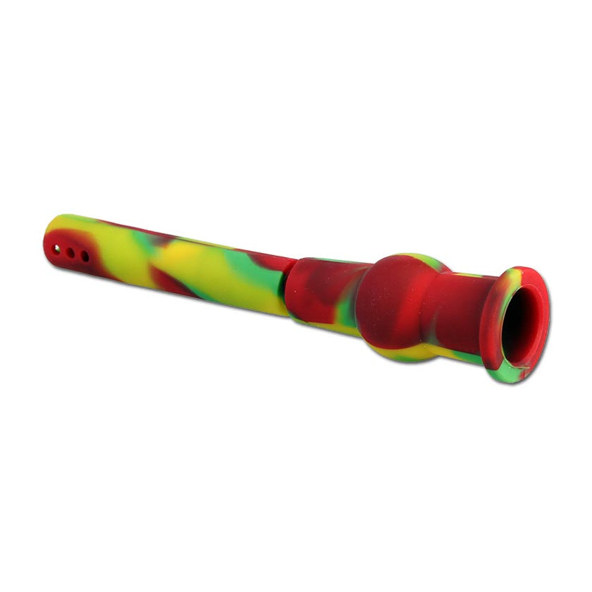 Black Leaf ausziehbares Silikon-Chillum - Rasta - NS14.4 - NS18,8 - dein-Onlineheadshop.de