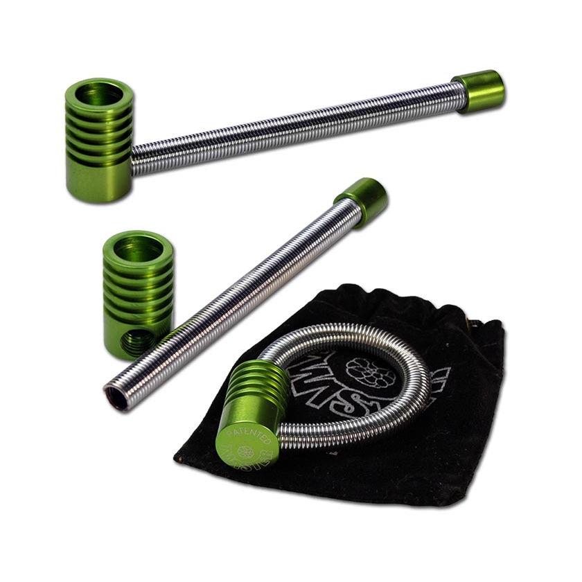 Twister, elastische Handpfeife in Größe L, Farbe Grün