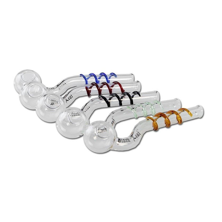 Black Leaf Ölpfeife "Spirale" - Handpfeife aus Glas - verschiedene Farben - dein-Onlineheadshop.de