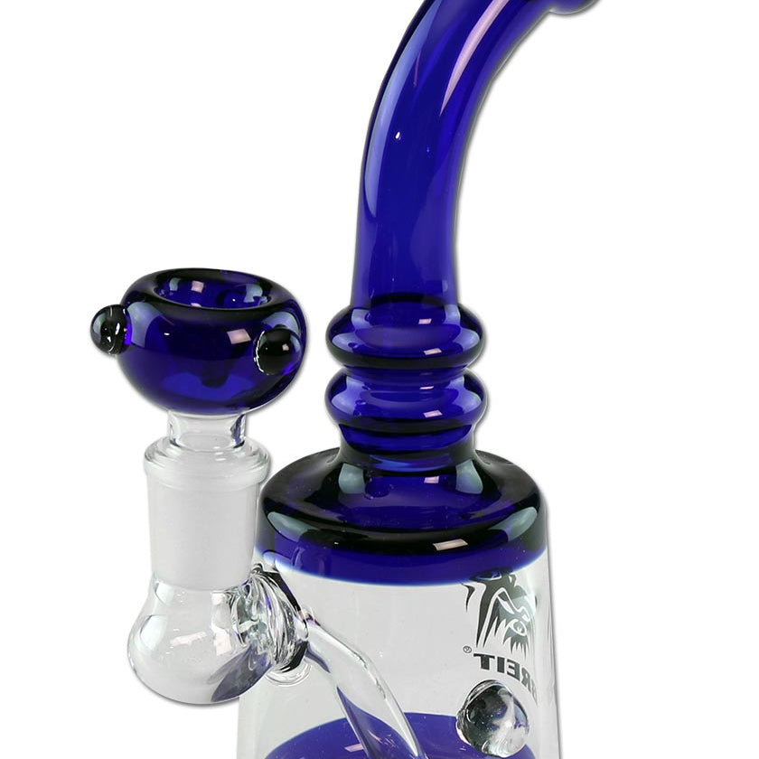 Breitseite "Breit" Glasbong - Höhe 170mm - klar / blau - dein-Onlineheadshop.de