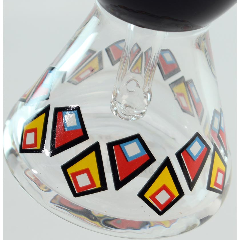 "Black Leaf" Glaspfeife Lochdiffusor mit Diamant Höhe 190mm - dein-Onlineheadshop.de