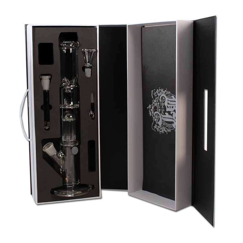 Black Leaf,Glas &  Kofferbong, Baby Bongbastic, 36cm hoch