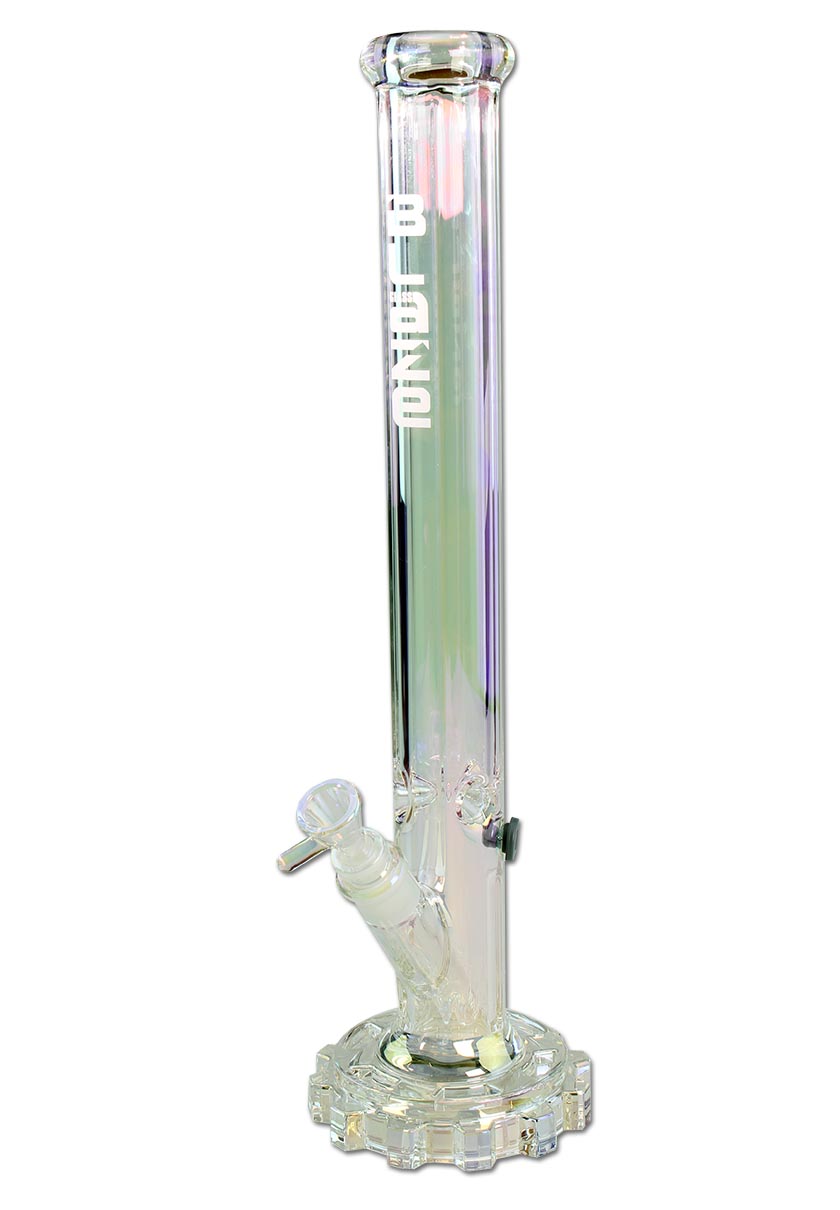 Blaze Glass "Gear" Eisbong - Regenbogen / Metalliceffekt - Höhe 455mm - dein-Onlineheadshop.de