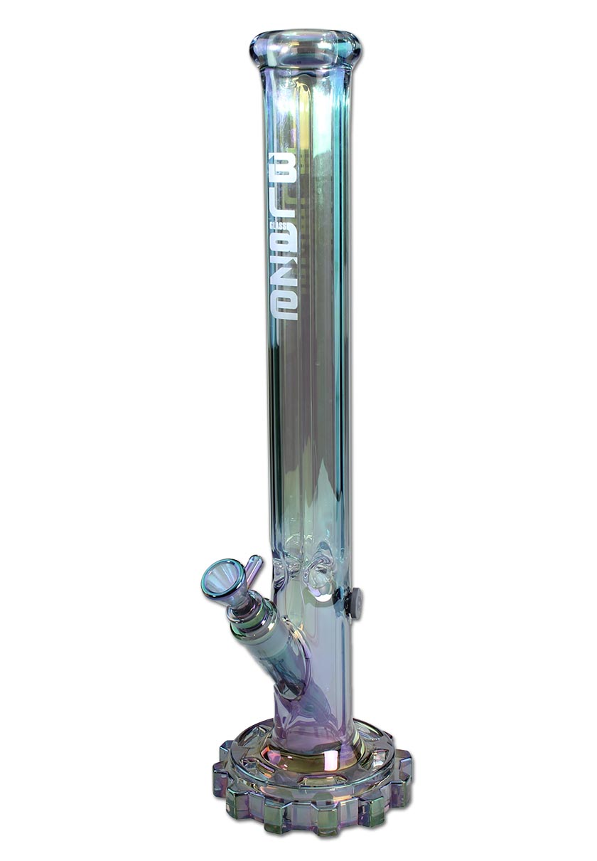 Blaze Glass "Gear" Eisbong - Regenbogen / Metalliceffekt - Höhe 455mm