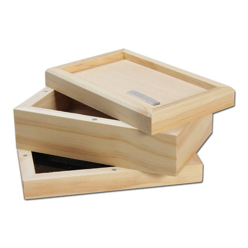 "Black Leaf" Aufbewahrungsbox aus Holz mit Pollensieb - 60 Mikron - dein-Onlineheadshop.de