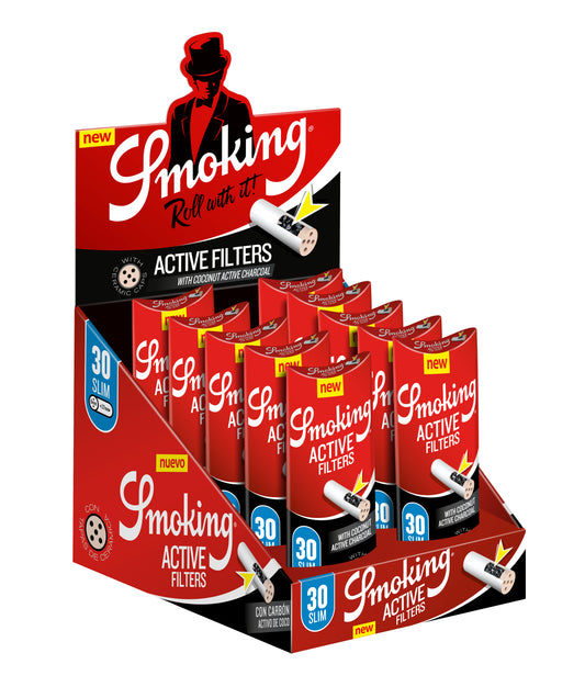 Smoking Activ Slim Filter Aktivkohlefilter 30er Pack 6mm - dein-Onlineheadshop.de