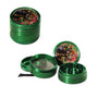 Black Leaf - 4-tlg. Aluminium-Grinder - viele Designs - Ø 50mm - dein-Onlineheadshop.de
