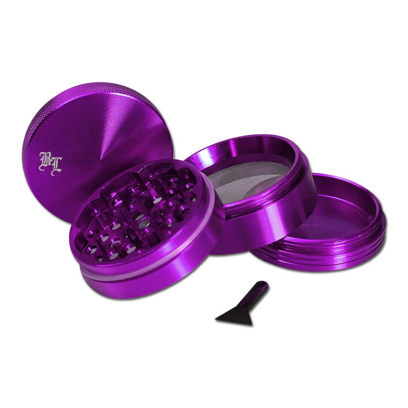 Black Leaf Alu-Mühle 4-tlg. mit Magnet Ø 40mm - viele Farben - dein-Onlineheadshop.de