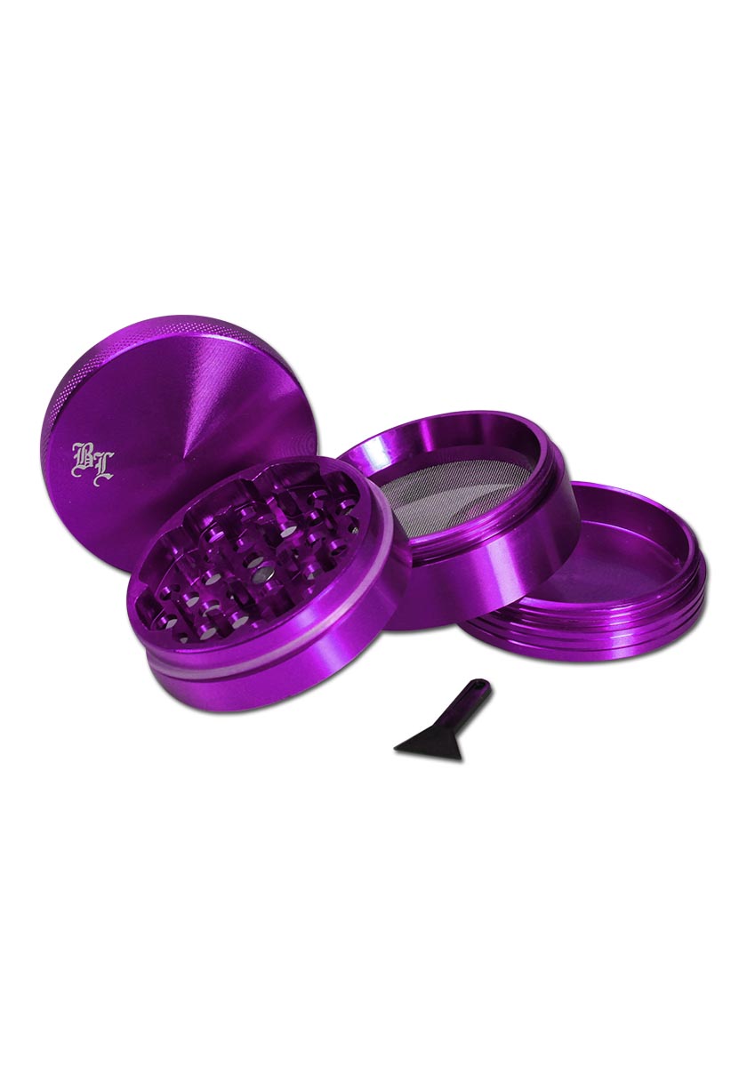 Black Leaf Alu-Mühle 4-tlg. mit Magnet Ø 40mm - viele Farben - dein-Onlineheadshop.de