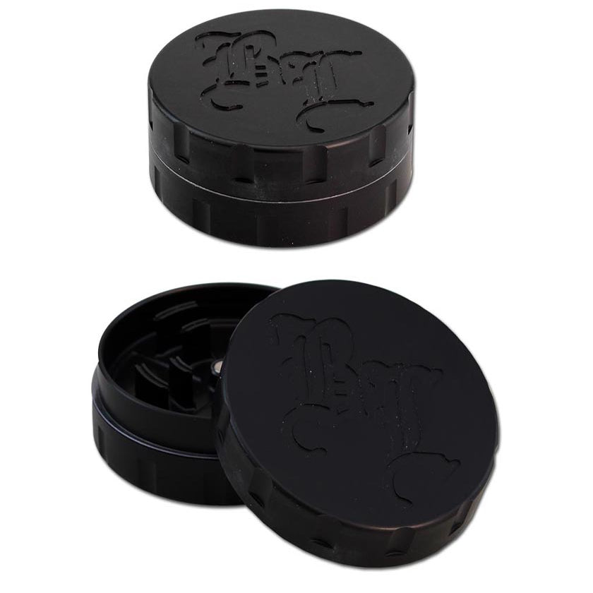 Black Leaf Startrails Aluminiumgrinder 2-tlg. schwarz Ø 42mm - dein-Onlineheadshop.de