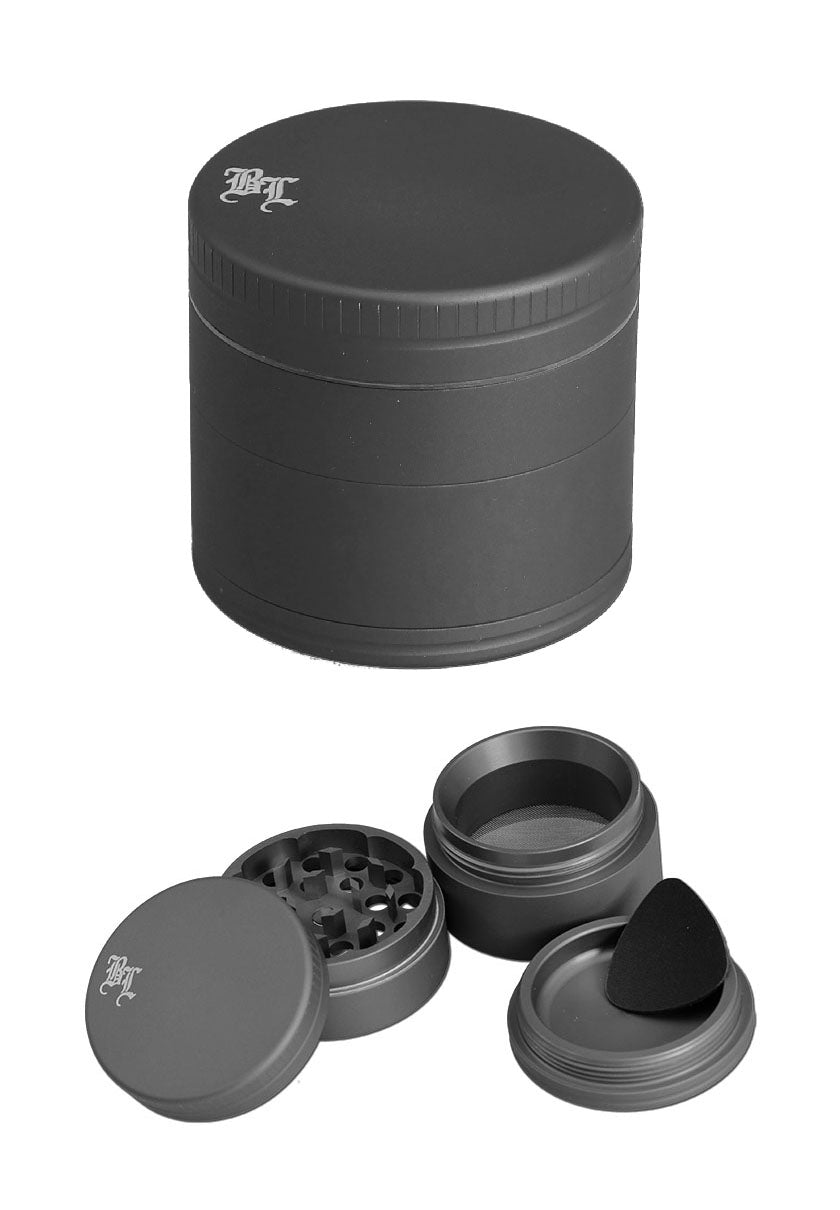 Black Leaf - Aluminiumgrinder 4-tlg. - viele Farben - Ø 49mm