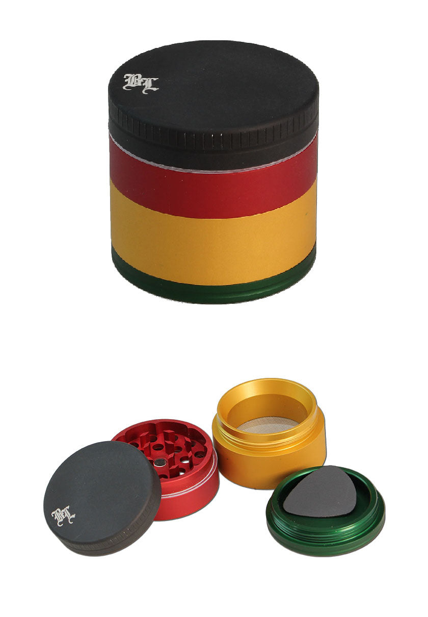 Black Leaf - Aluminiumgrinder 4-tlg. - viele Farben - Ø 49mm