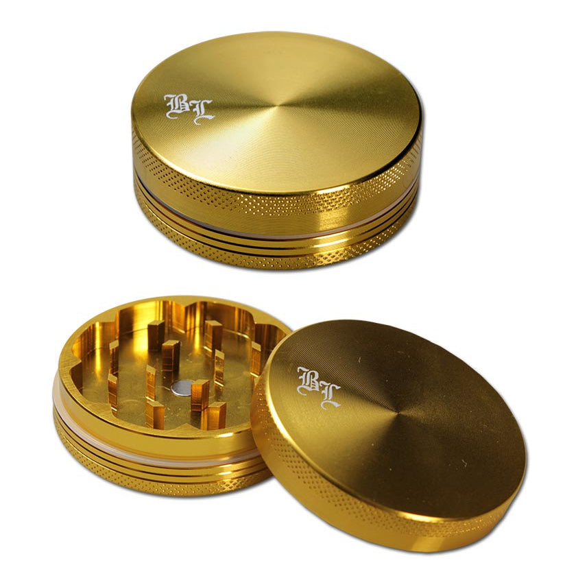 Black Leaf, 2 teiliger Aluminium-Grinder in 55mm Durchmesser, viele Farben